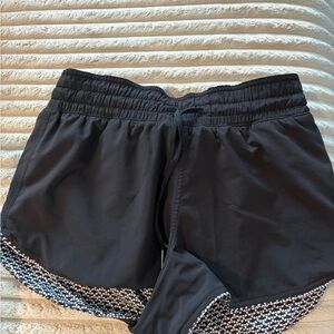 lululemon athletica Black and White Women's Athletic Shorts